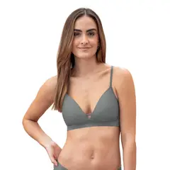 LEONISA - Sostén Ultraligero cómodo y plano en base y espalda 091148 Gris