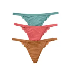 LEONISA - Pack x 3 colaless descaderados con encaje 12803X3 Surtido