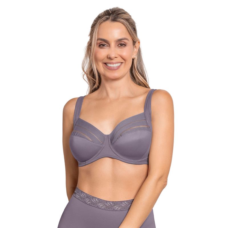 LEONISA - Sostén de buen cubrimiento ideal para busto pesado Natural Support 091008 Lila