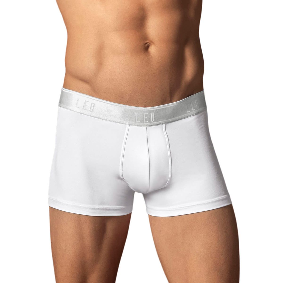 LEO - Bóxer corto con buen ajuste al cuerpo 033355 Blanco