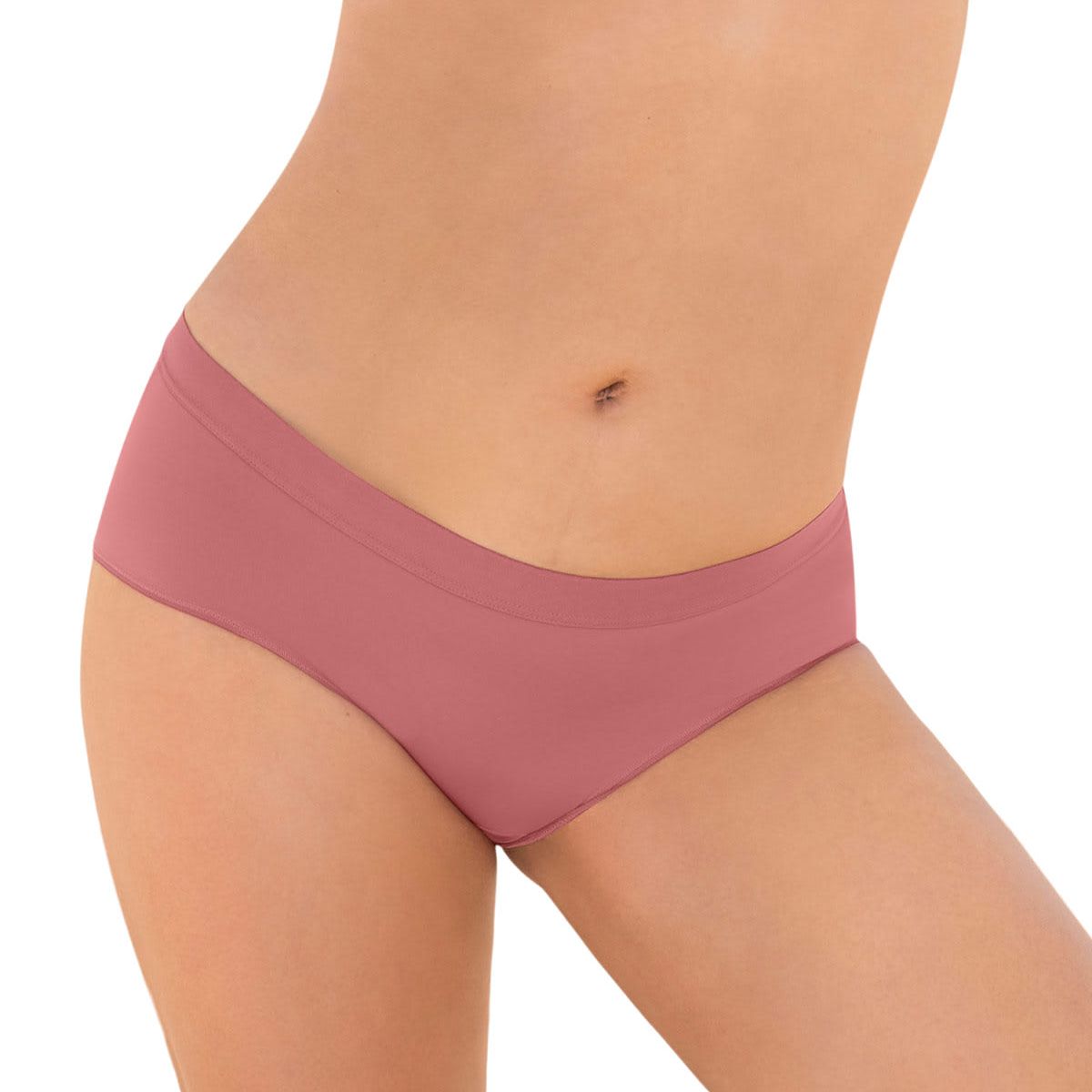 LEONISA - Hípster cómodo y suave de buen cubrimiento 012686 Terracota