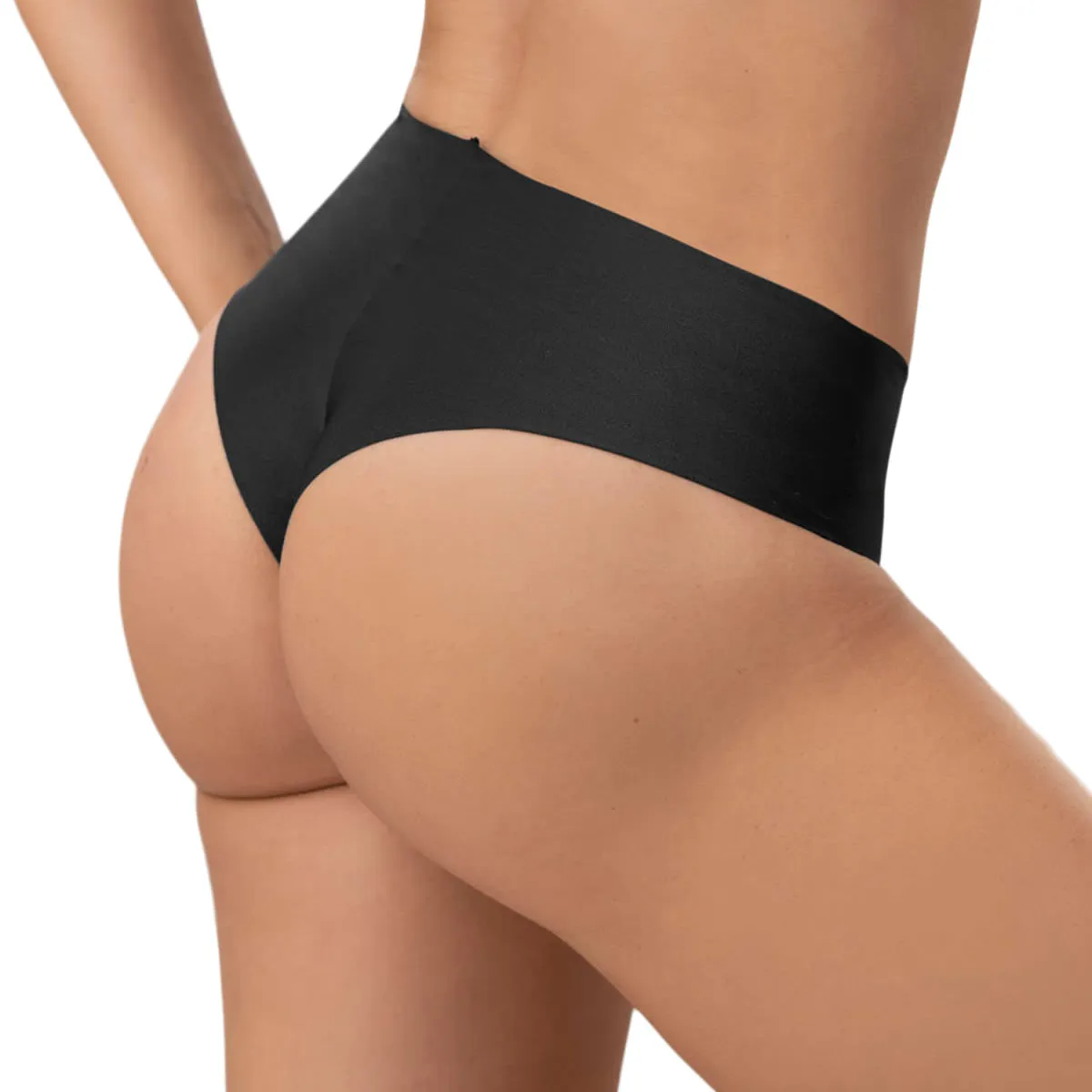 LEONISA - Pantaleta invisible tiro alto 092065 Negro