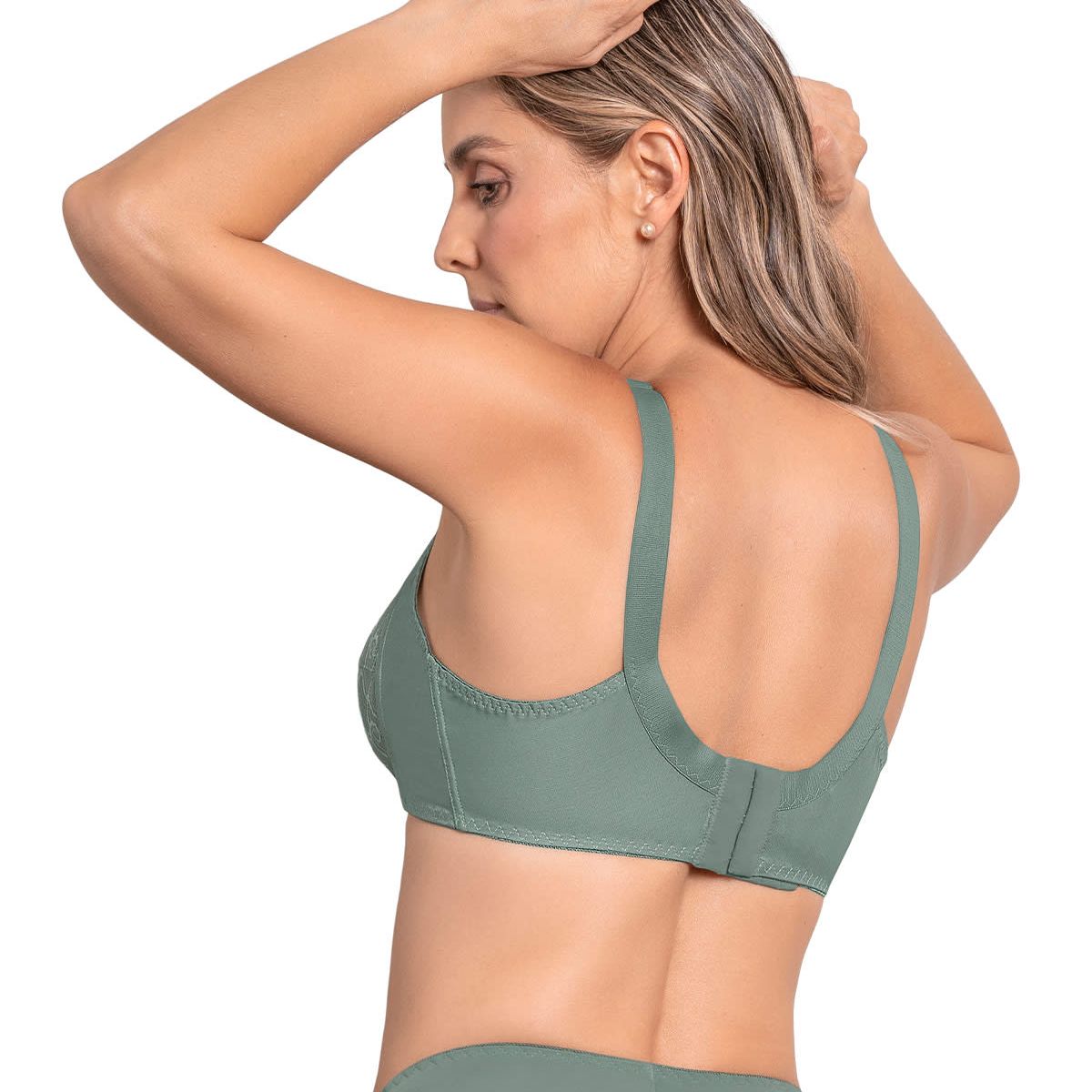 LEONISA - Sostén de mayor cubrimiento sin arco 71223 Verde