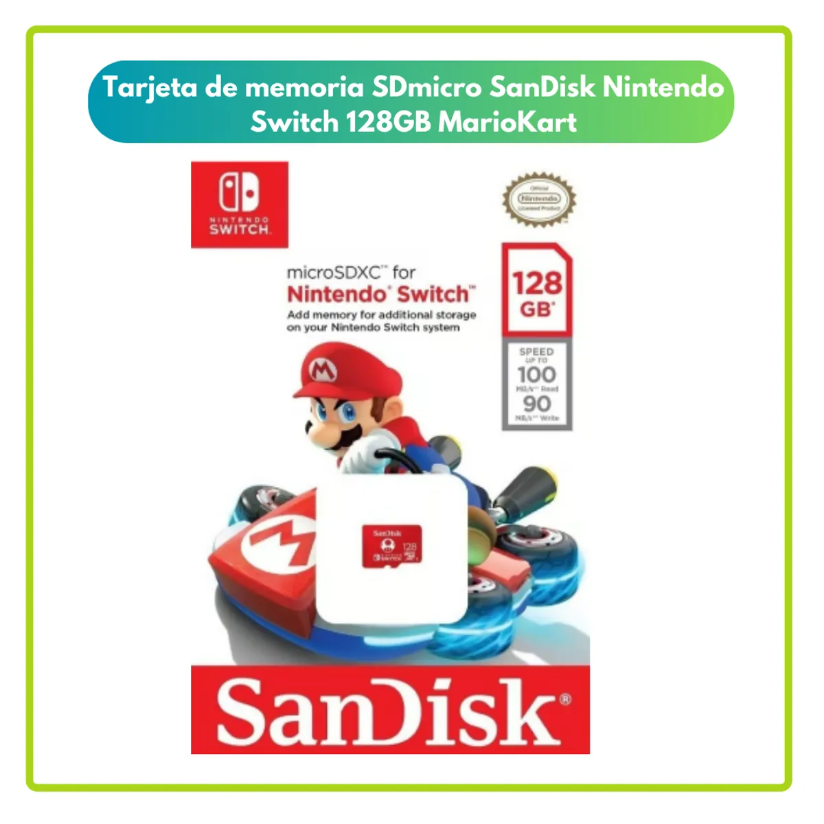 SANDISK - Micro SD micro SanDisk Nintendo Switch 128GB MarioKart