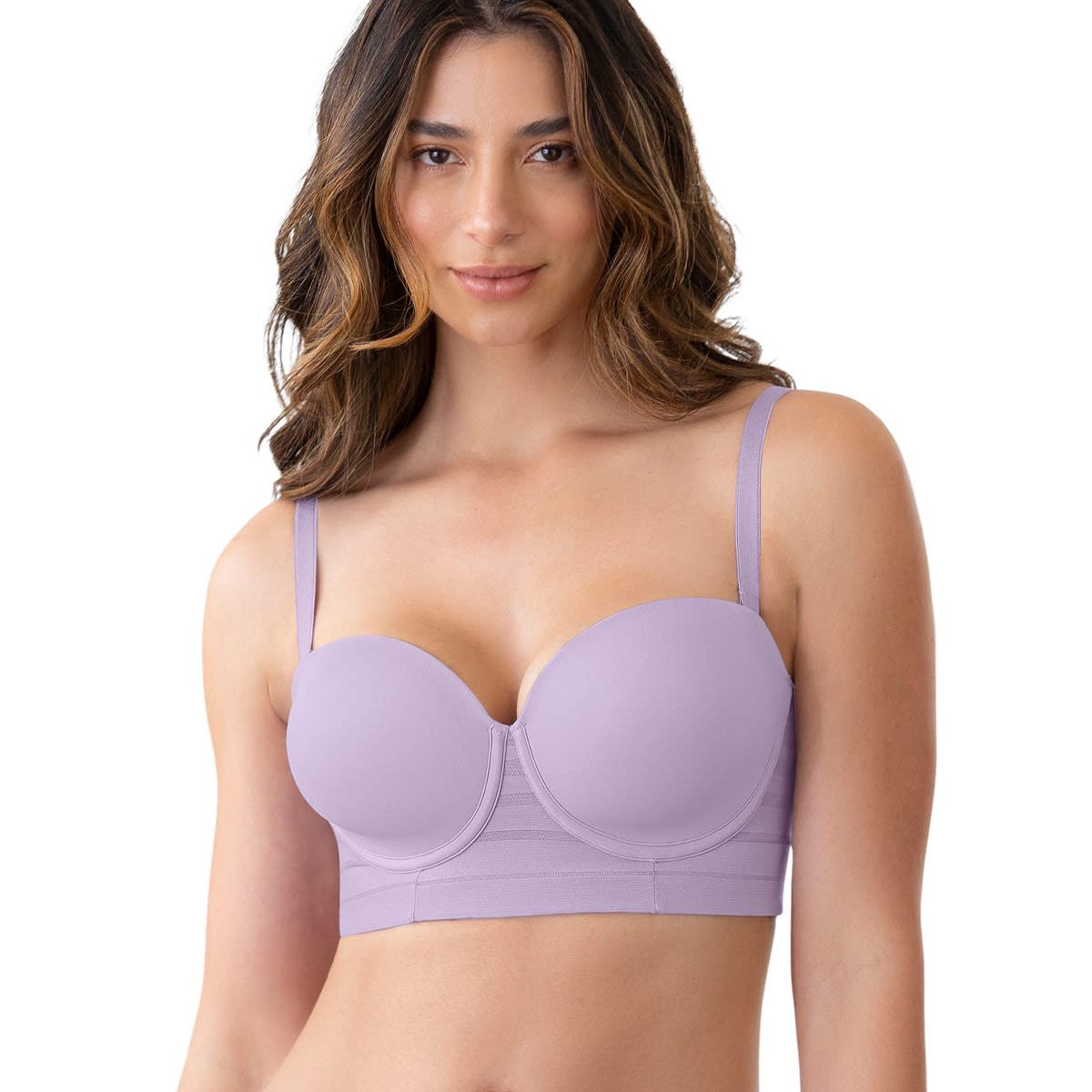 LEONISA - Sostén tipo bustier Support Strapless 011986 Lila