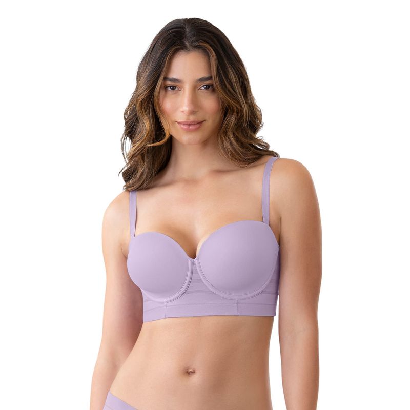 LEONISA - Sostén tipo bustier Support Strapless 011986 Lila