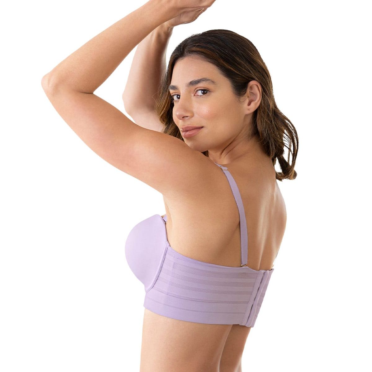 LEONISA - Sostén tipo bustier Support Strapless 011986 Lila