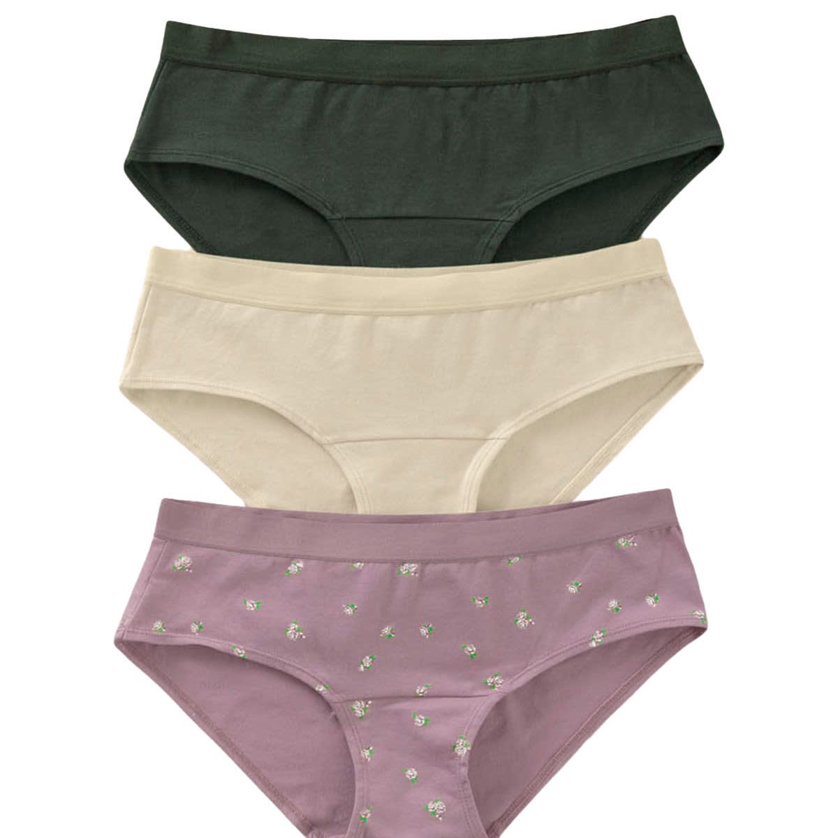 LEONISA - Pack x 3 calzones estilo hípster en algodón 62310X3 Surtido