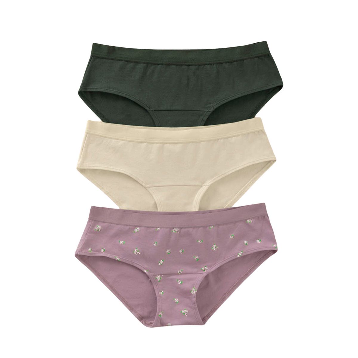 LEONISA - Pack x 3 calzones estilo hípster en algodón 62310X3 Surtido