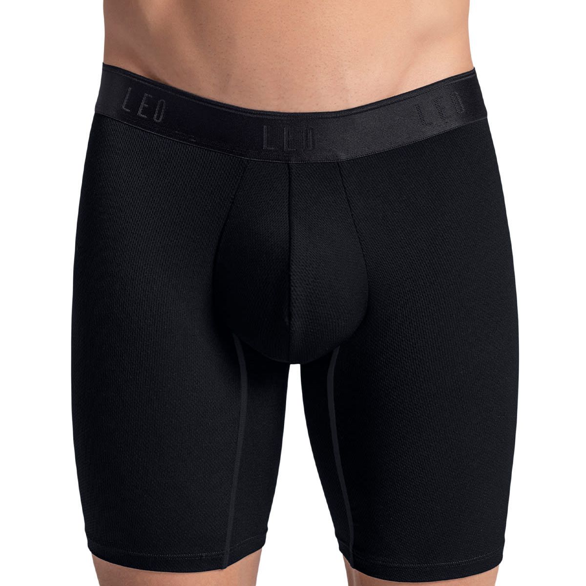 LEO - Bóxer largo deportivo de máxima frescura en microfibra 033290N Negro