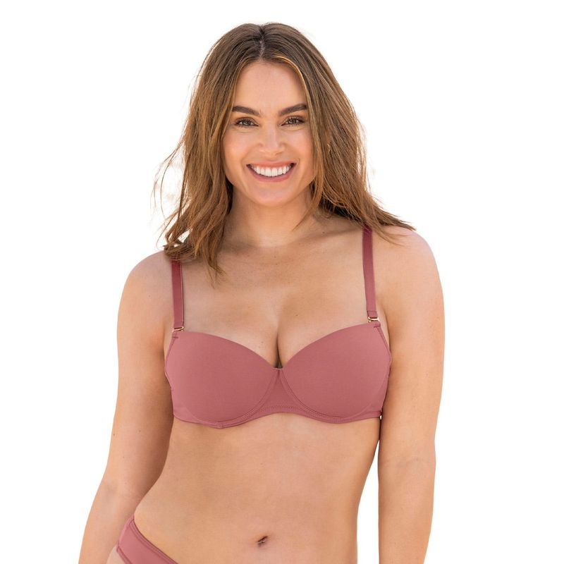 LEONISA - Sostén con realce incorporado y arco 71344 Terracota