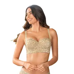 LEONISA - Strapless bustier 360° de perfección 011911 Dorado