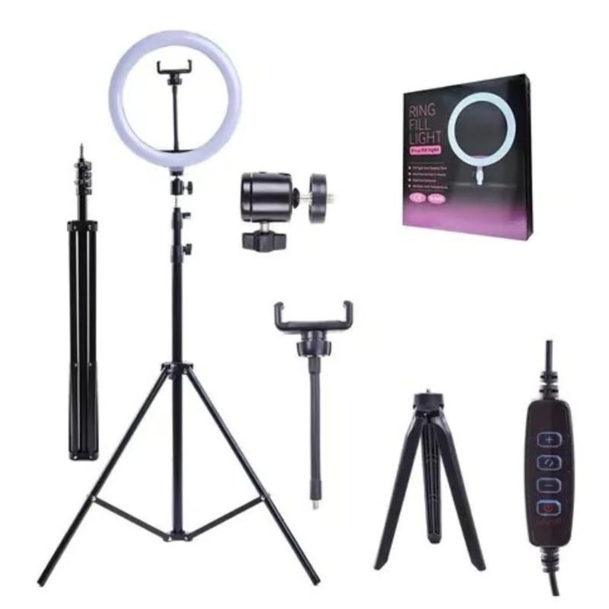 GENERICO - Aro de Luz LED de 26 cm Trípode 2.1 M