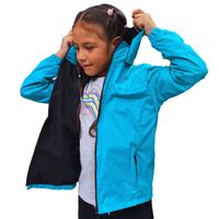 Chaqueta Cortaviento Impermeable Unisex Para Niños Con Polar