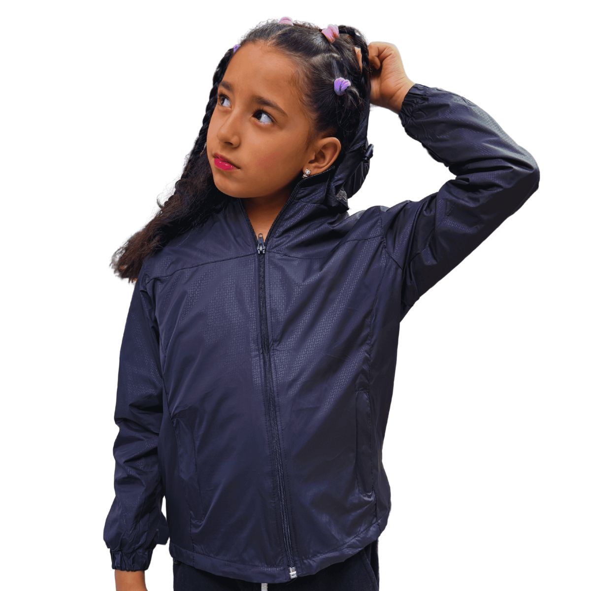 KIBOU - Chaqueta Cortaviento Impermeable Unisex Para Niños Con Polar