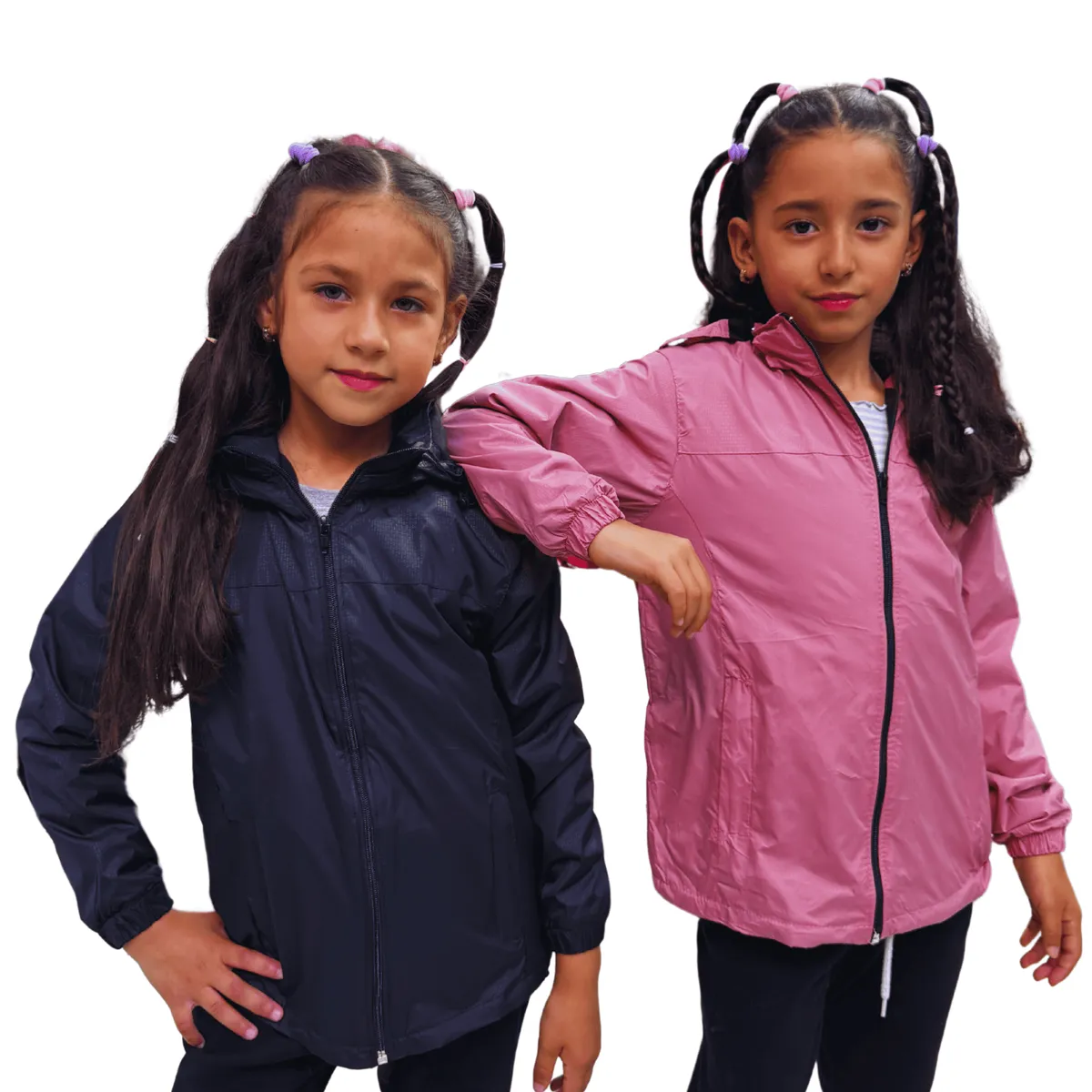 KIBOU - Chaqueta Cortaviento Impermeable Unisex Para Niños Con Polar