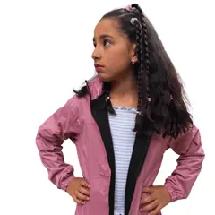 KIBOU - Chaqueta Cortaviento Impermeable Unisex Para Niños Con Polar
