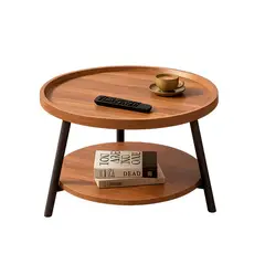 GLOBAL LATIN GROUP - Mesa de Centro con Doble Nivel para Organizar y Decorar - Marron