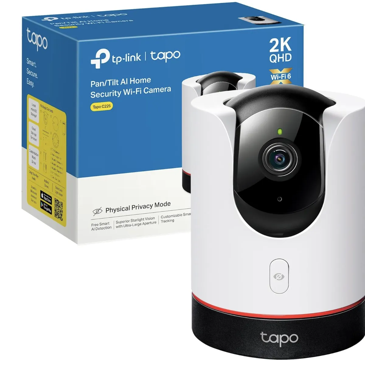 TP LINK - Cámara Giratoria Tapo Wi-Fi 6 Visión Nocturna 2k Homekit