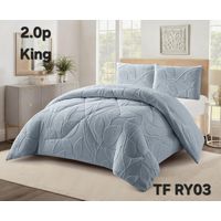 Cobertor de invierno con CHIPORRO TEXTURIZADO King Hojas Gris