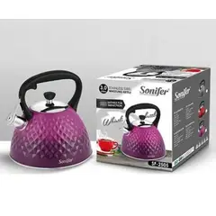 GENERICO - Elegante Hervidor Tetera Silbadora 3Lts Violeta