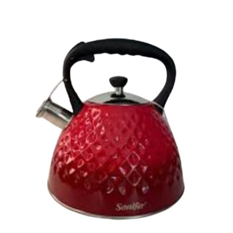 GENERICO - Elegante Hervidor Silbadora Tetera 3Lts Roja