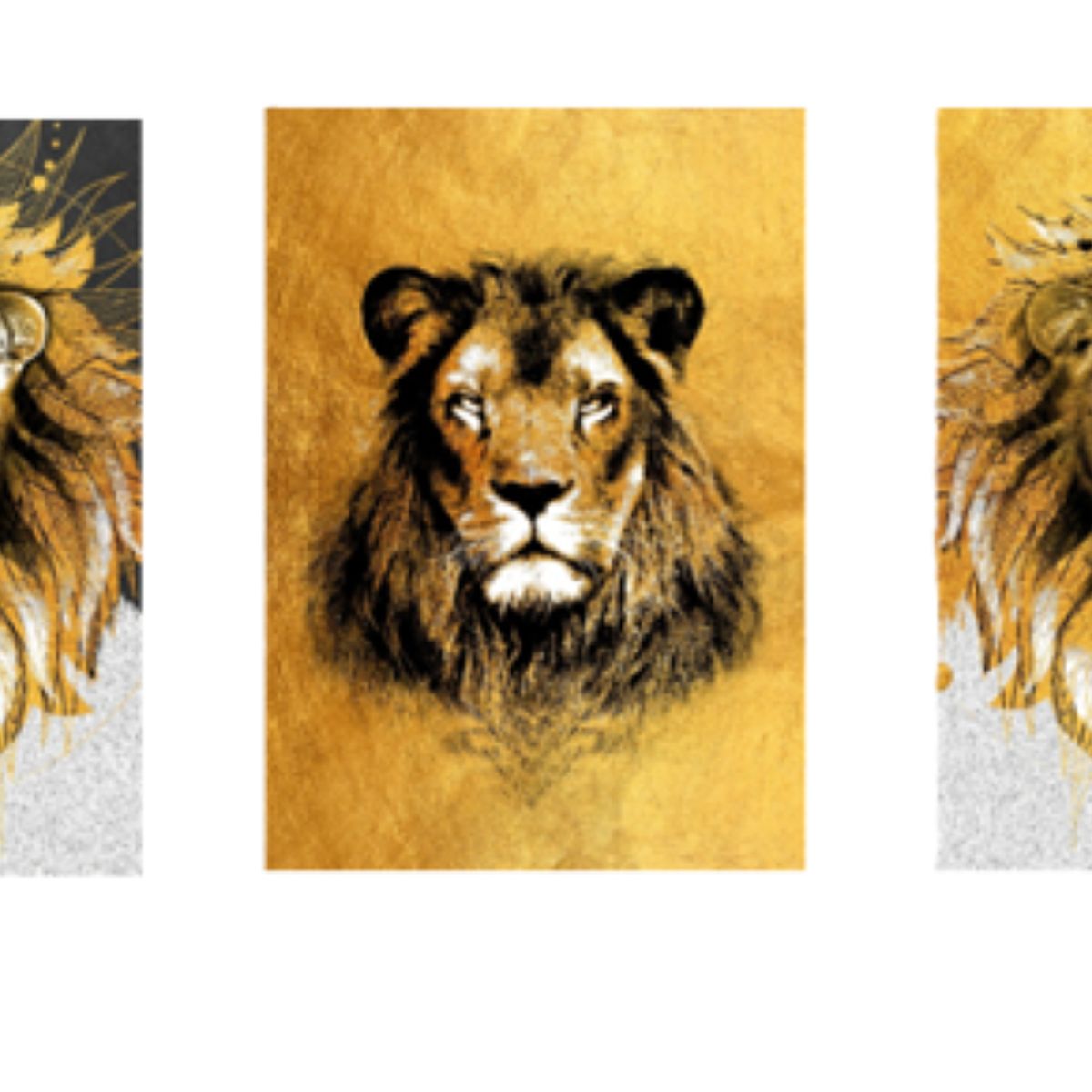 LOS REGALONES - Cuadro Canvas Imagen Jungla en lienzo Pack X3 Uds 30x50cm Cu