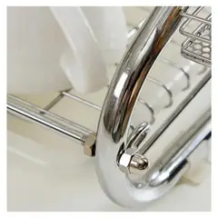 GENERICO - Secador de Platos de 2 Niveles de Acero Inoxidable