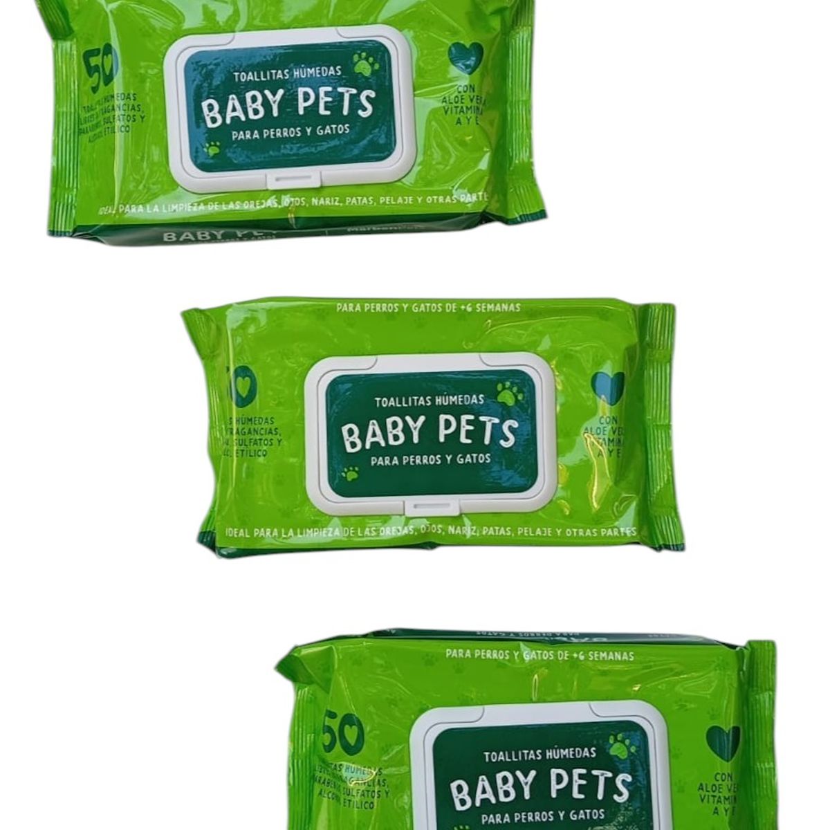 MARBEN PETS - Toallas Húmedas X3 Para Cuidar A Mascotas Gatos Perros 150 U