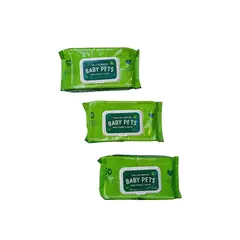 MARBEN PETS - Toallas Húmedas X3 Para Cuidar A Mascotas Gatos Perros 150 U