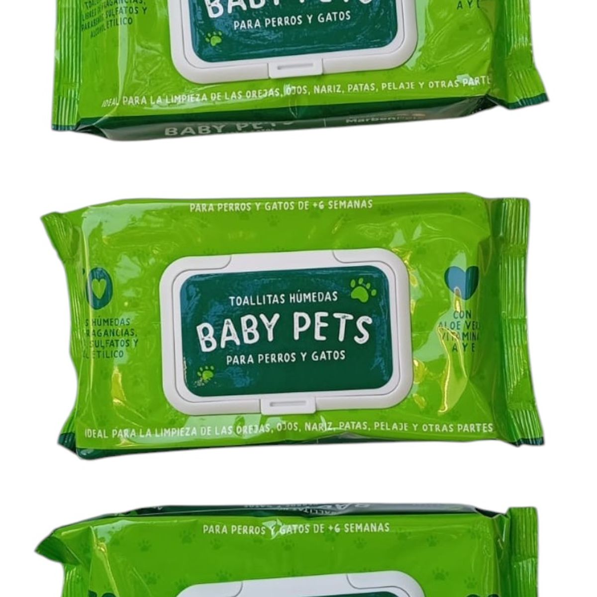 MARBEN PETS - Toallas Húmedas X3 Para Cuidar A Mascotas Gatos Perros 150 U
