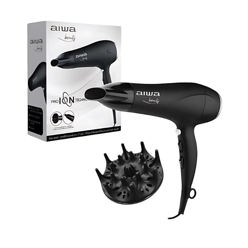 AIWA - Secador De Cabello Aiwa Profesional Pro Ion Sin Frizz 2200w