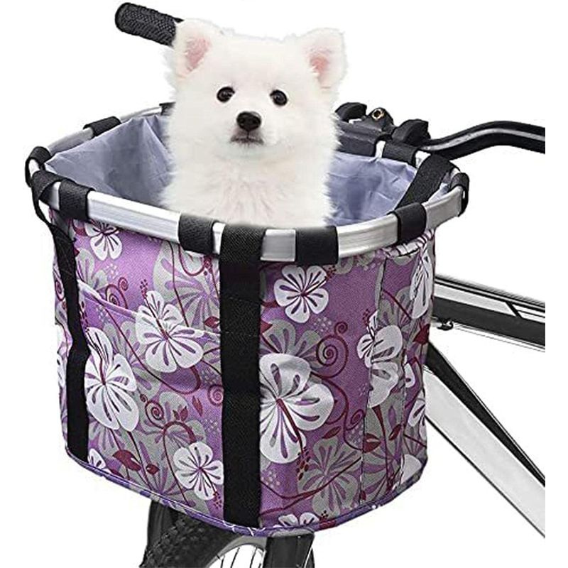DEFENSOR FOREVER - Canasta Cesta Bolso Para Bicicleta Plegable Mascotas Lila