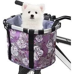 DEFENSOR FOREVER - Canasta Cesta Bolso Para Bicicleta Plegable Mascotas Lila