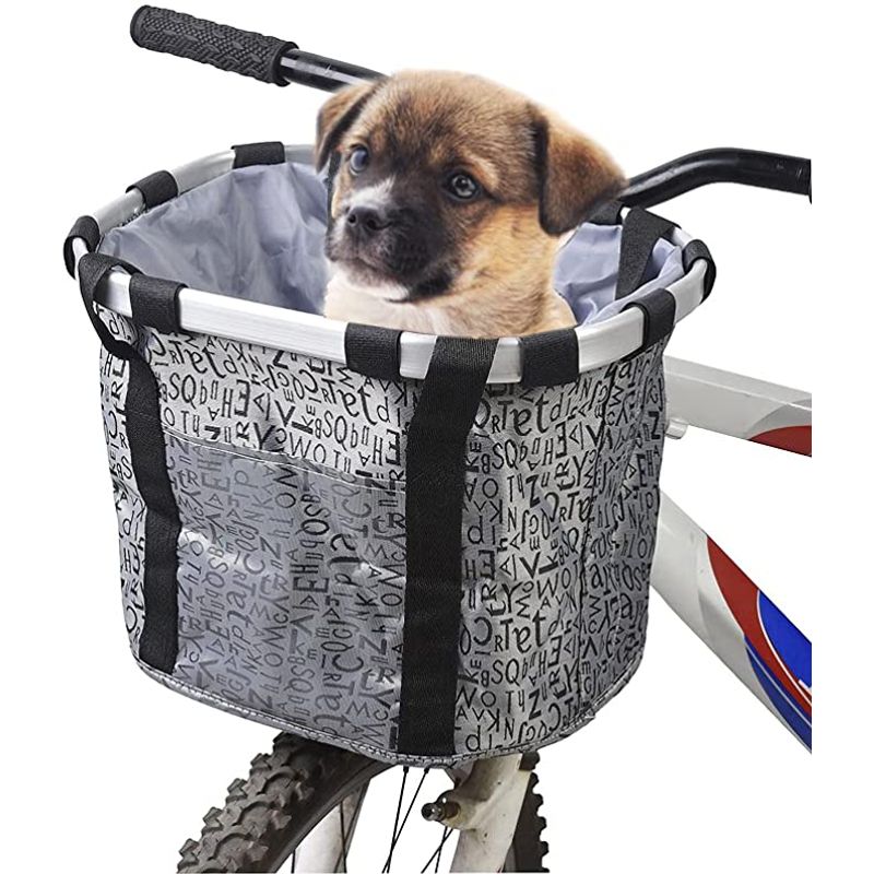 DEFENSOR FOREVER - Canasta Cesta Bolso Para Bicicleta Plegable Mascotas Gris