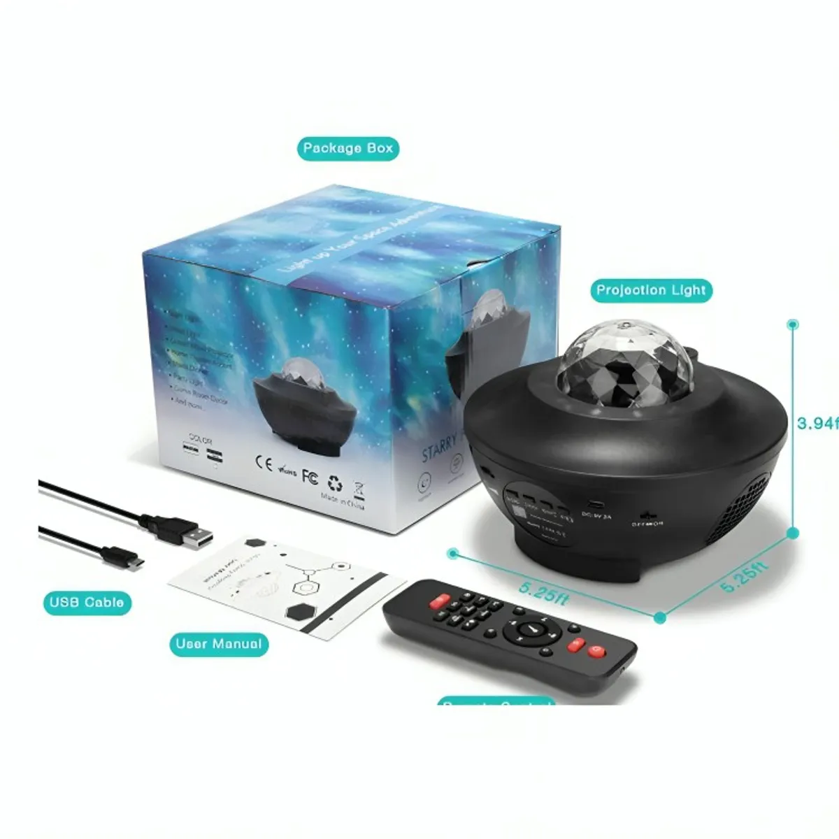 GENERICO - Proyector De Galaxia Estrellas Led Y Sonido Bluetooth