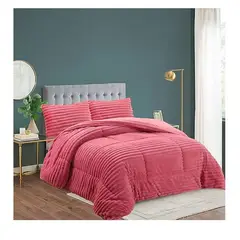 GENERICO - Cobertor de invierno con PLUSH y CHIPORRO 2 Plazas Rosa GS