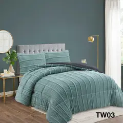 GENERICO - Cobertor de invierno con PLUSH y CHIPORRO 2 Plazas Verde Menta GS