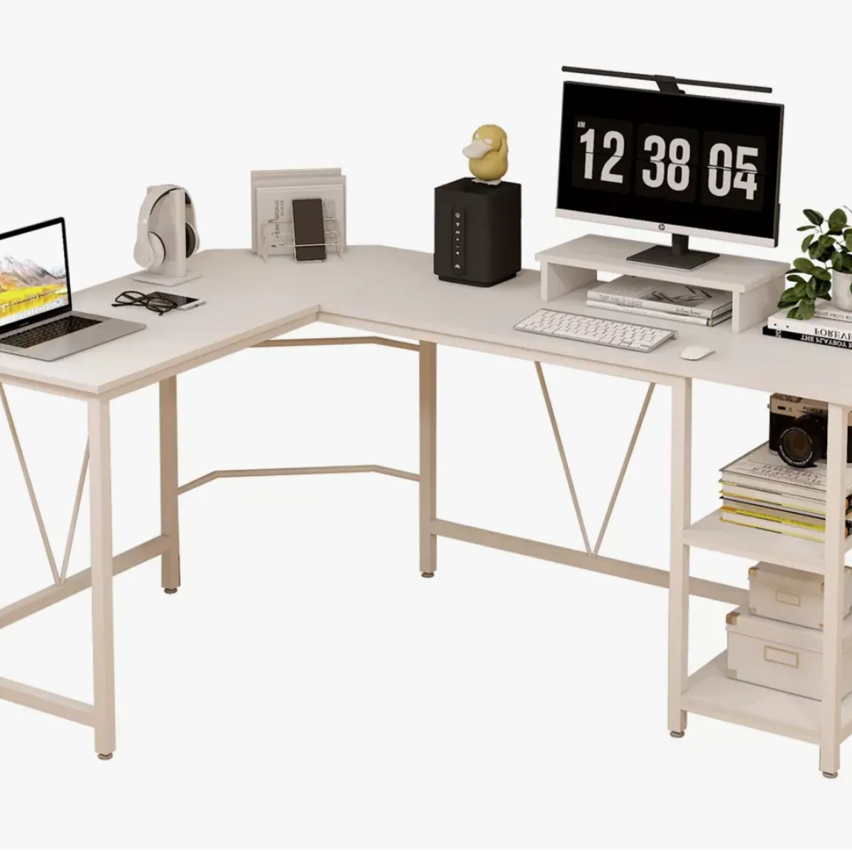 HOMER DESIGN - Escritorio Esquinero Metal Oficina 150x48x75cm En Forma L-…