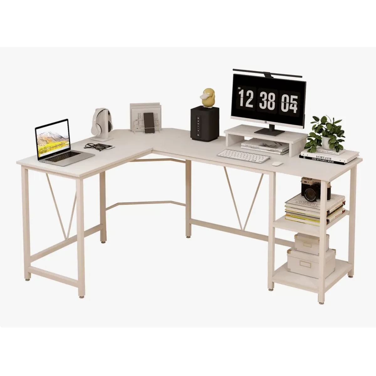 HOMER DESIGN - Escritorio Esquinero Metal Oficina 150x48x75cm En Forma L-…