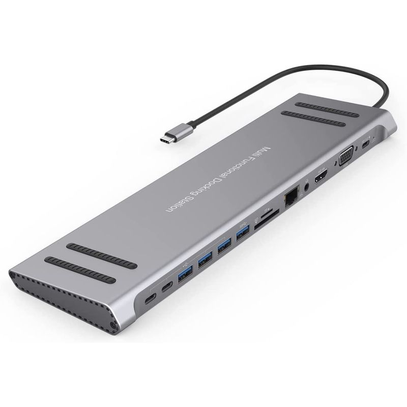 MALIK - Adaptador Multifunción 14 En 1 Docking station USB-C 9199A