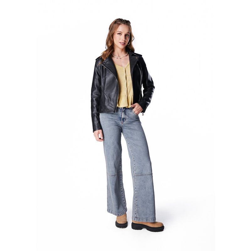 EFESIS - CHAQUETA NIKOS BIKER PU - Negro