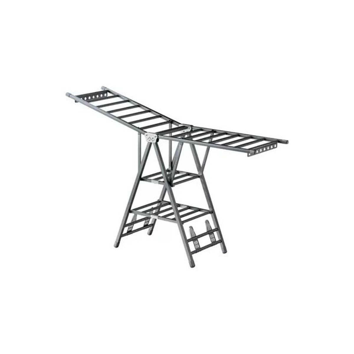 GENERICO - Tendedero plegable acero inoxidable 170 cm color plateado