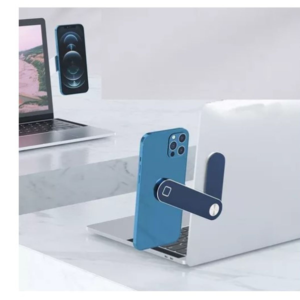 ESHOPANGIE - Soporte Sujetador Celular Aluminio Magnético Notebook