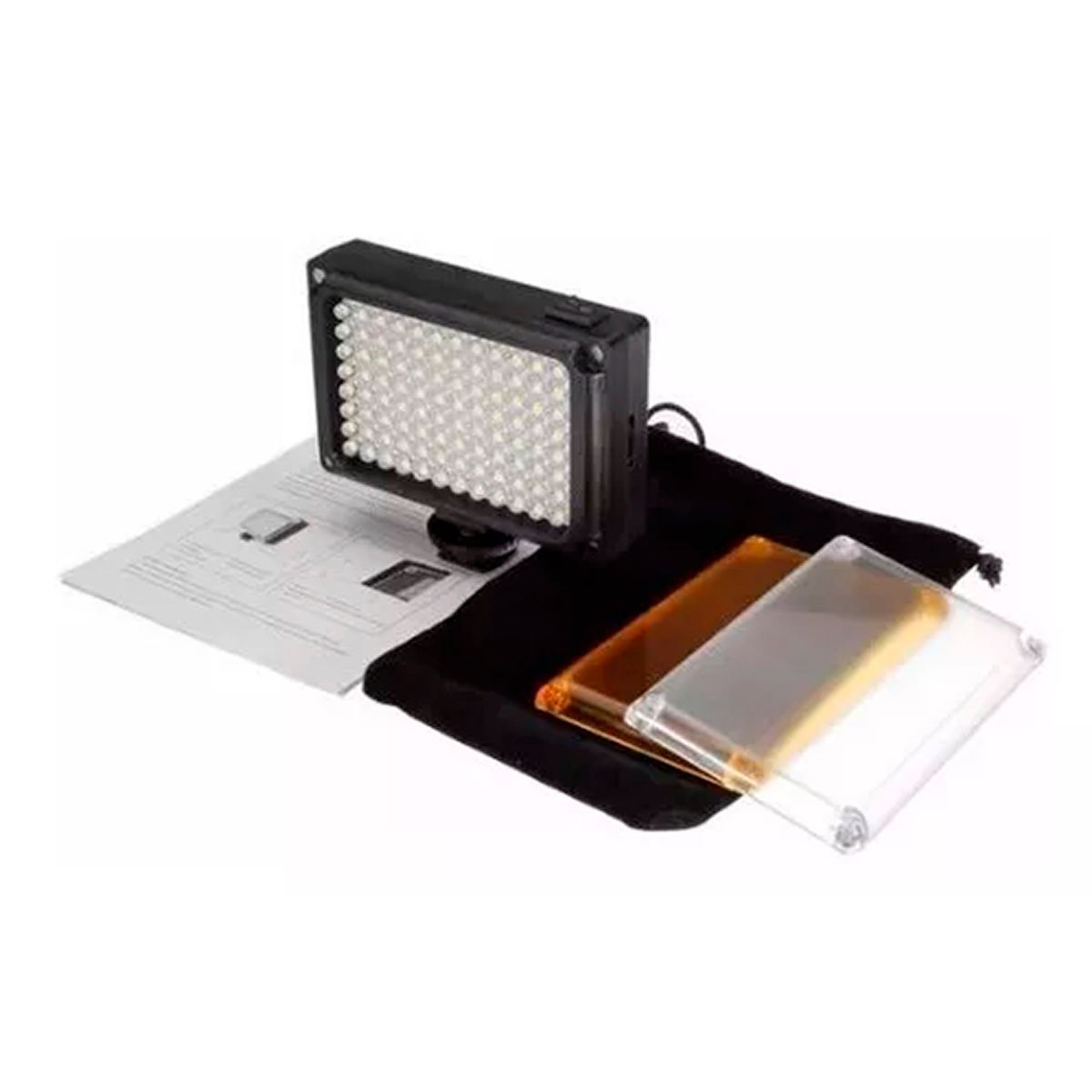 ESHOPANGIE - Foco De Cámara 96 Led Flash Batería Con 2 Filtros