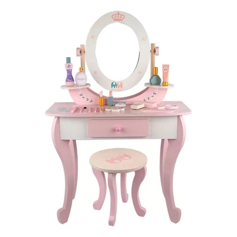 MUNDO MAGIA - Tocador Infantil Para Niñas Y Niños Rosado