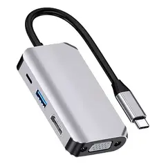 ESHOPANGIE - Adaptador Conversor Tipo-c A Hdtv+vga+usb 30+pd
