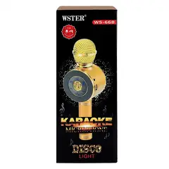GENERICO - Micrófono Portátil Altavoz Bluetooth Para Smartphones Dorado
