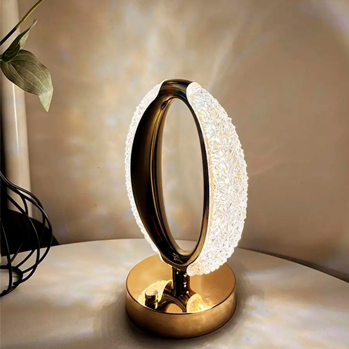 GENERICO - Lámpara De Mesa LED De Cristal