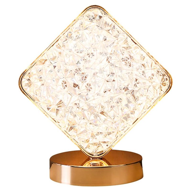 GENERICO - Lámpara De Mesa Inalámbrica Con Diseño De Diamante Usb Luz Ajustable